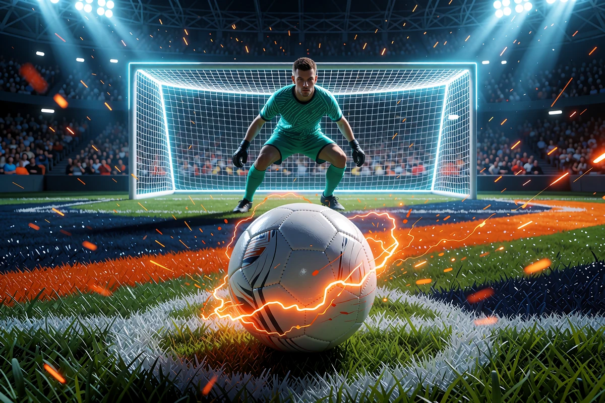 Piłka na jedenastym metrze i bramkarz w gotowości - minigra Penalty Duel w Golisimo Casino